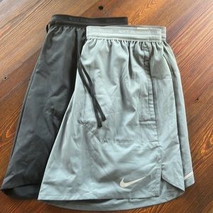 Nike Men’s Dri-FIT Boxer Brief Lined Running Shorts 7 in - M - Black and Grey